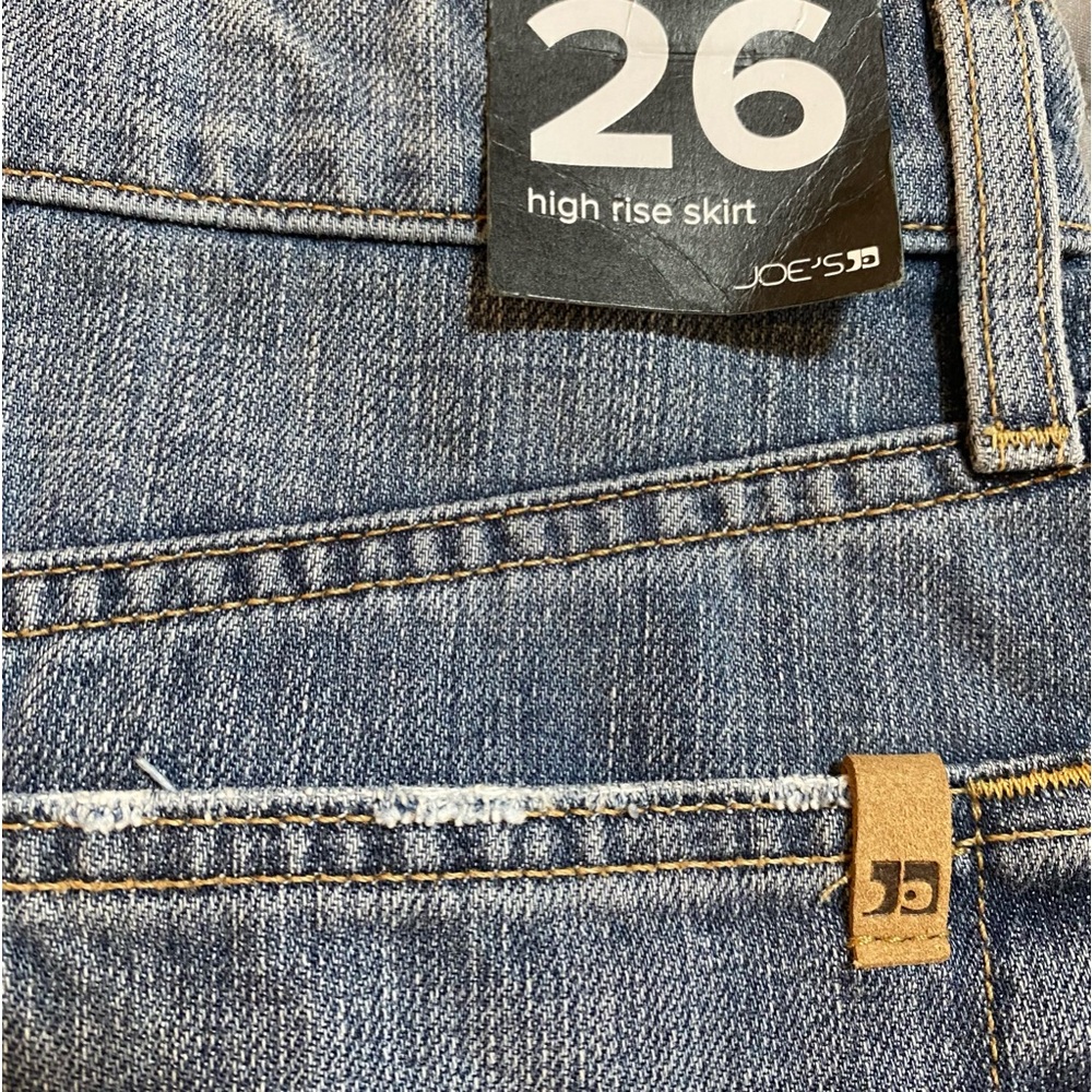 NWT Joes Jeans Sz 26 Women High-Rise Blue Jean Denim Skirt Distressed Frayed NEW - Picture 3 of 9